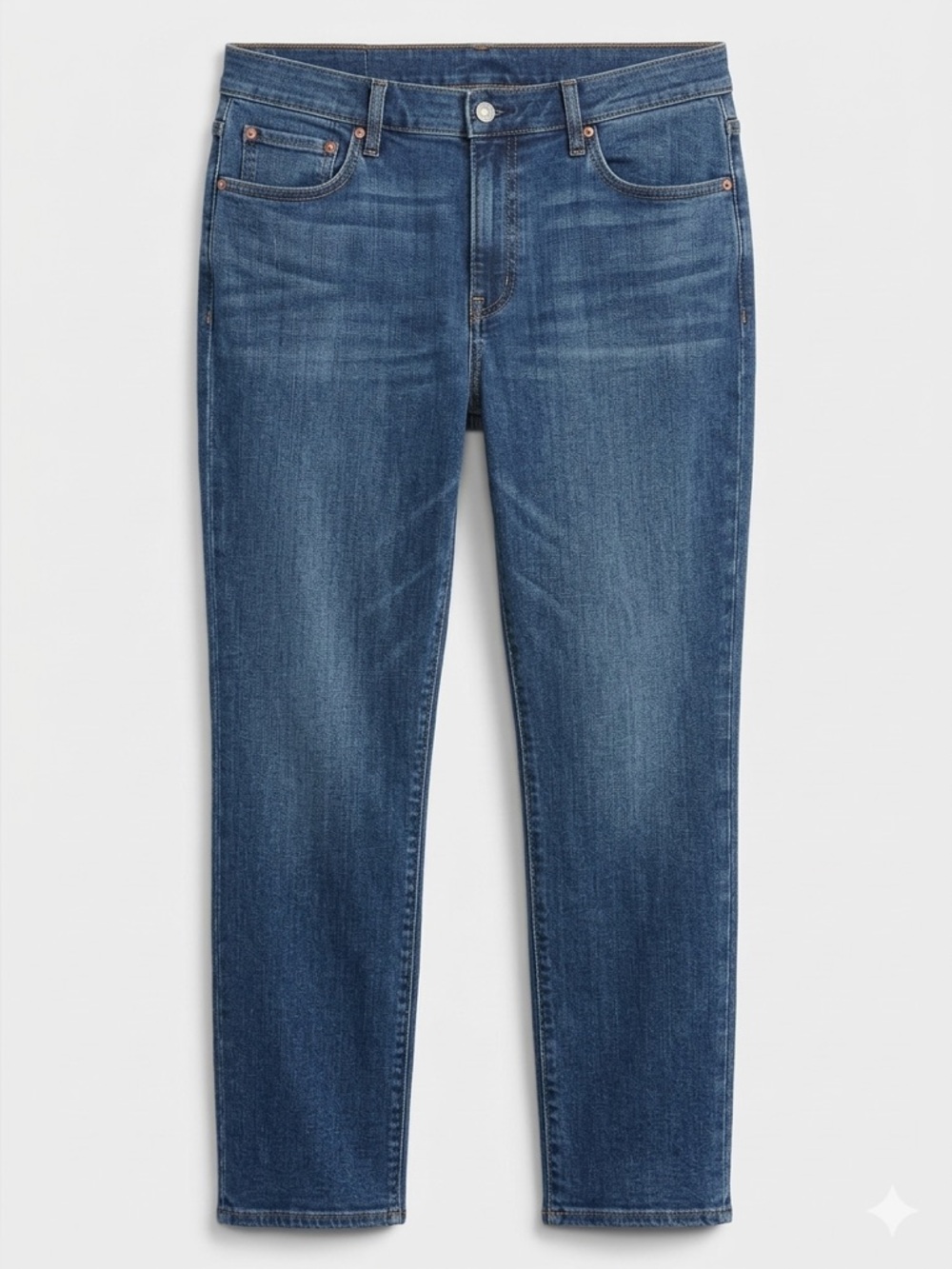 Women mid indigo slim straight jeans size 16 Gap